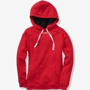 VS PINK SEQUIN BLING SHERPA LINED HOODIE